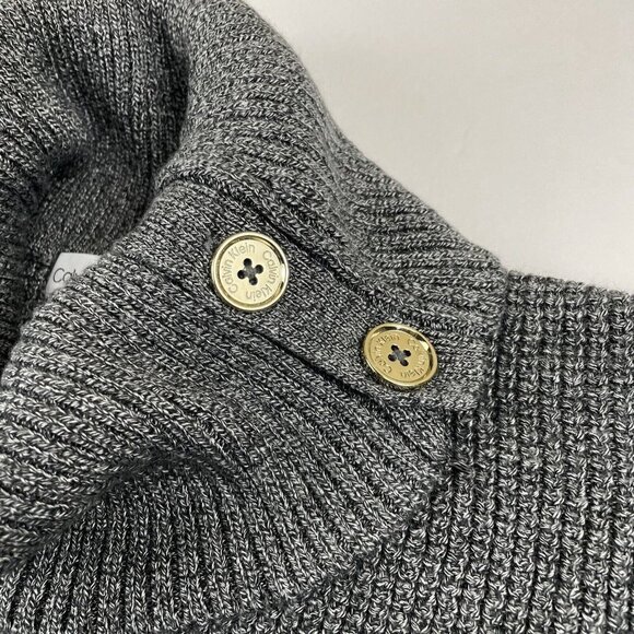 Calvin Klein Cowl Neck Sweater Women’s XL Multi Knit Ribbed Neck/Cuff Gray - Picture 9 of 12